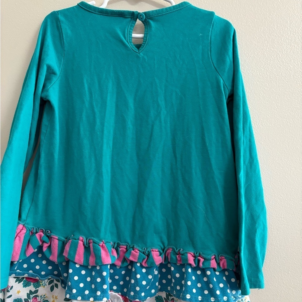 Emily Rose Teal Owl Long Sleeve Shirt - Picture 5 of 5